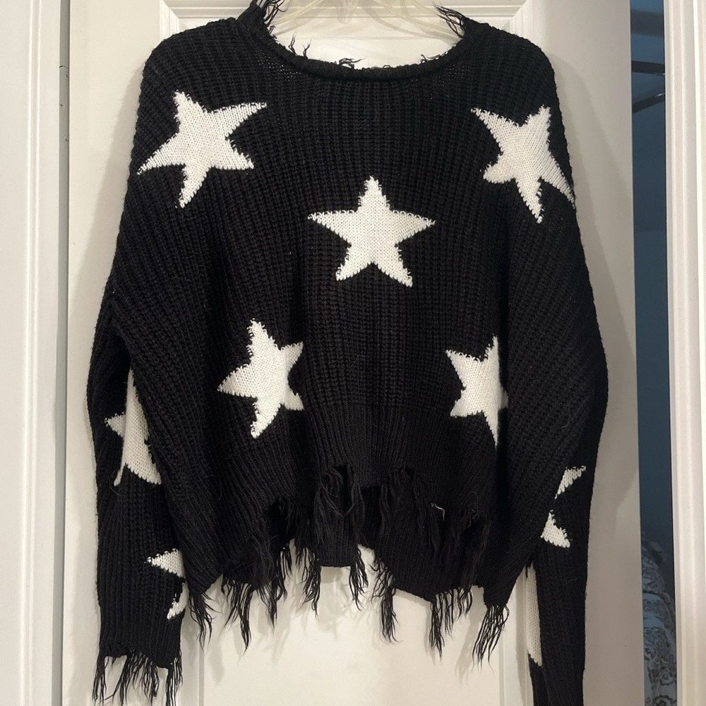 Black and White Star Sweater